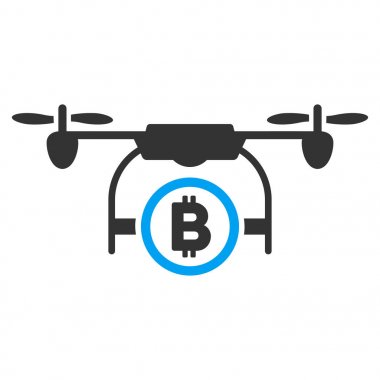 Bitcoin Airdrone düz simgesi