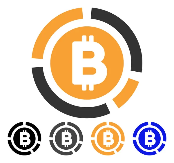 Bitcoin diagram vector pictogram — Stockvector