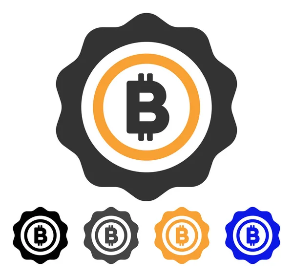 Bitcoin-Siegel-Vektor-Symbol — Stockvektor