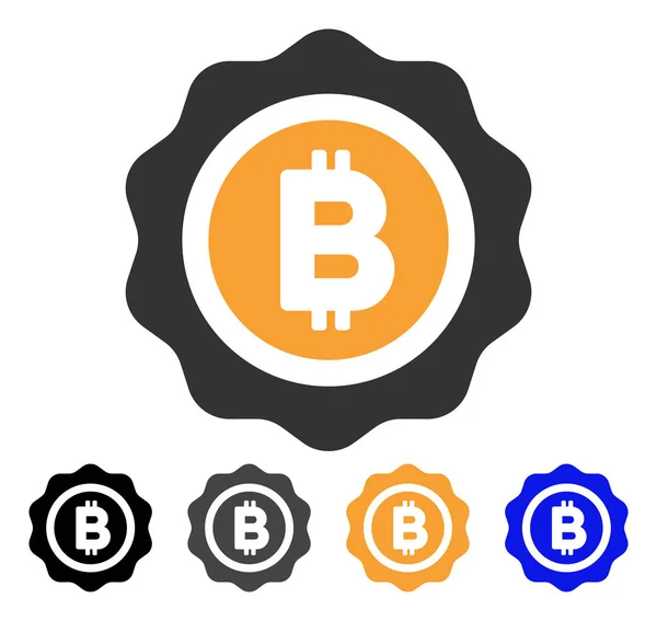 Bitcoin Seal Vector Icon — Stockvector