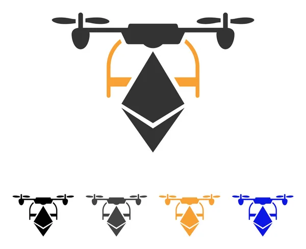 Ethereum Drone Vector Icon — Stock Vector