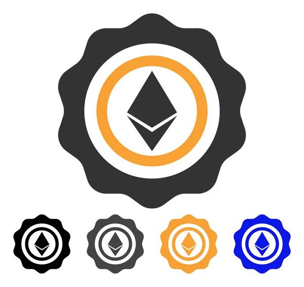 Ethereum Seal Vector Icon — Stock Vector