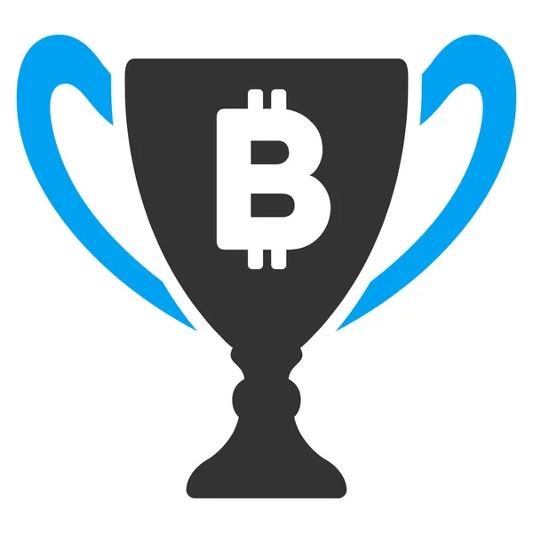 Bitcoin Award Cup flache Ikone — Stockvektor