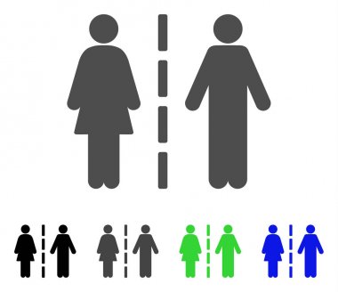 Boşanma satırı düz simgesi