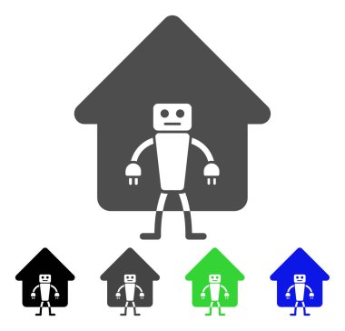 Ev Robot düz simgesi