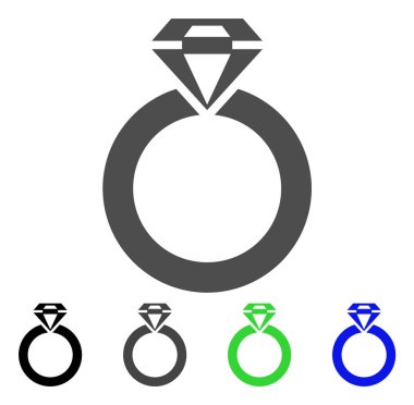 Takı yüzük düz simgesi