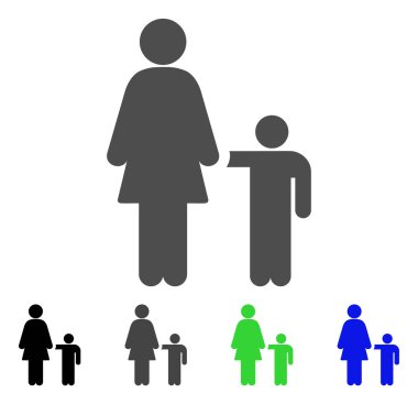 Anne Çocuk düz simgesi