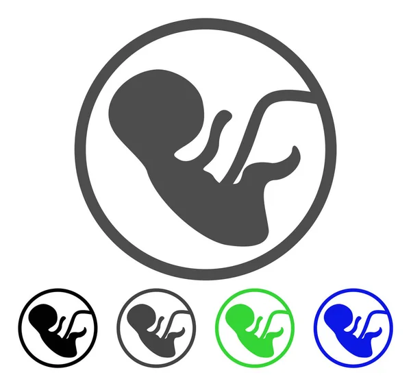 Menselijke embryo's platte pictogram — Stockvector