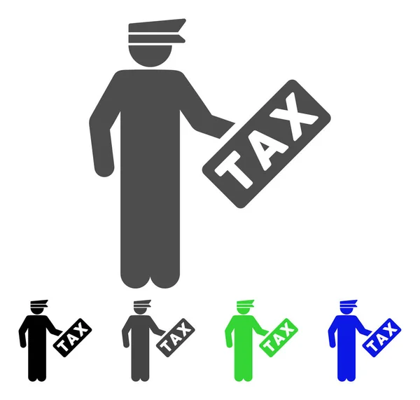 Vergi memuru düz simgesi — Stok Vektör