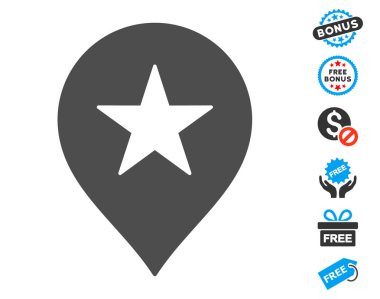 Ücretsiz Bonus ile yıldız Favoriler işareti simgesi