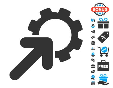 Ücretsiz Bonus ile tümleştirme Cog simgesi