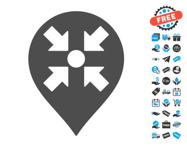 Toplantı noktası işaretçisi simgesiyle Ücretsiz Bonus