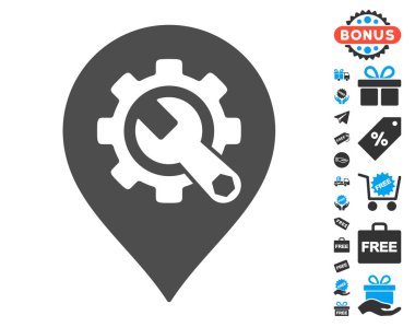Harita işareti simgesi ücretsiz Bonus ile hizmet araçları