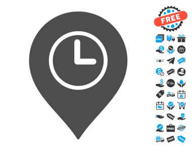 Ücretsiz Bonus ile zaman işareti simgesi