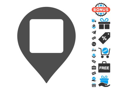 Kare Delikli harita işareti simgesi ücretsiz bonus