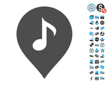 Ücretsiz Bonus ile müzik işareti simgesi