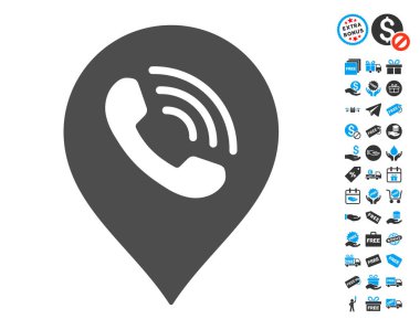 Ücretsiz Bonus ile telefon görüşmesi işareti simgesi