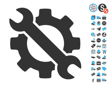 İngiliz anahtarı ve dişli kurulum Araçları simgesini ücretsiz bonus