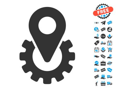 Sanayi dişli yer işareti simgesini ücretsiz bonus