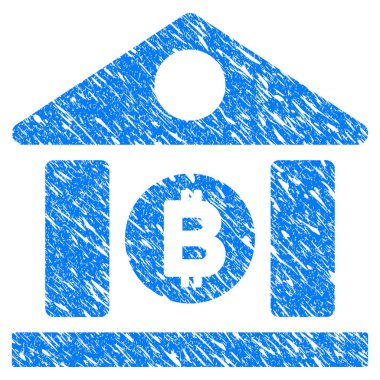 Bitcoin Banka Binası Grunge simgesi