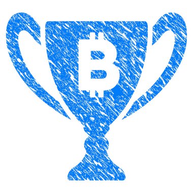 Bitcoin Ödülü Kupası Grunge simgesi