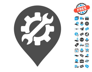 Hizmet aracı işaretçisi simgesiyle Ücretsiz Bonus