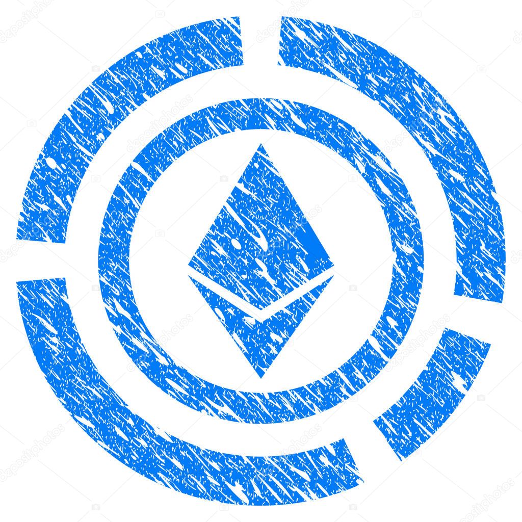 Ethereum Diagram Grunge Icon