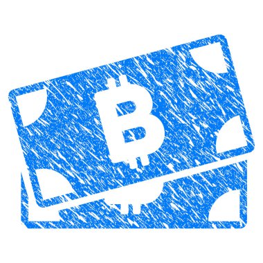 Bitcoin banknotlar Grunge simgesi