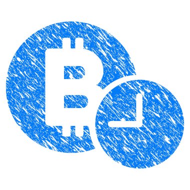 Bitcoin kredi zaman Grunge simgesi