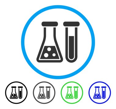 Kimya yuvarlak vektör simgesi