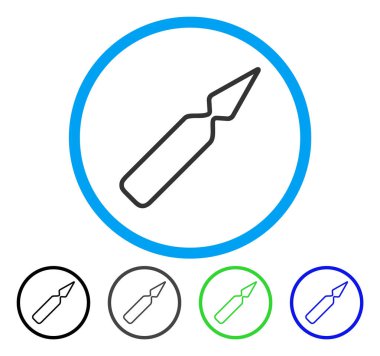 Boş ampül yuvarlak vektör simgesi