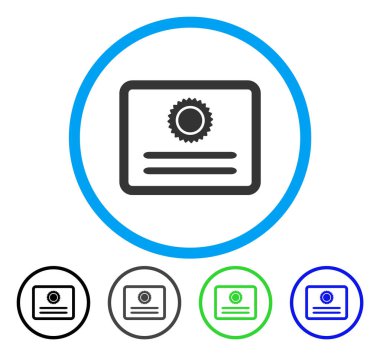 Diploma yuvarlak vektör simgesi