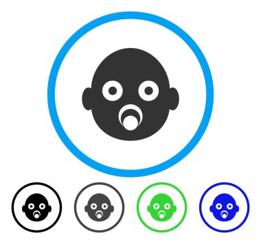 Bebek kafa vektör simge yuvarlak