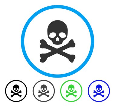 Ölüm yuvarlak vektör simgesi