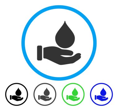 Bağış kan yuvarlak vektör simgesi