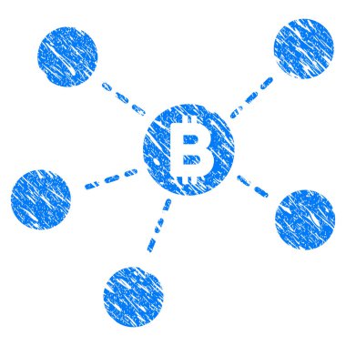 Bitcoin Net Yapı Grunge simgesi