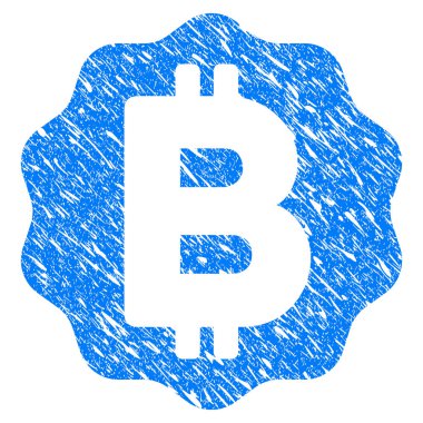 Bitcoin madalya sikke Grunge simgesi