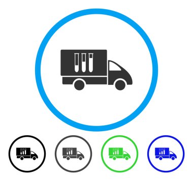 Analiz teslim yuvarlak vektör simgesi