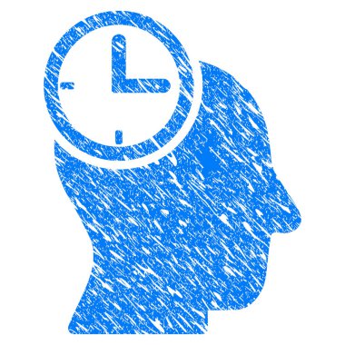 Zaman düşünme kafa Grunge simgesi