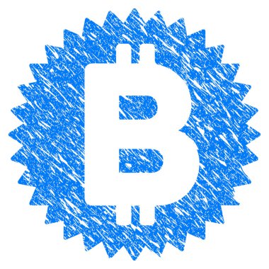 Bitcoin madalya sikke Grunge simgesi