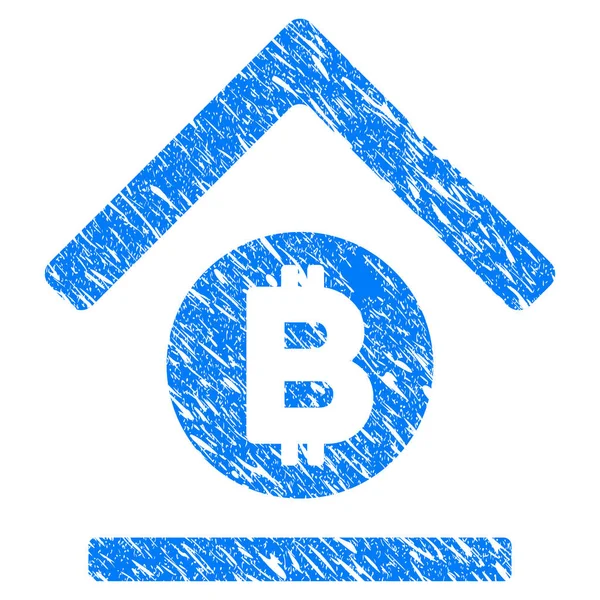 Bitcoin banka çatı Grunge simgesi