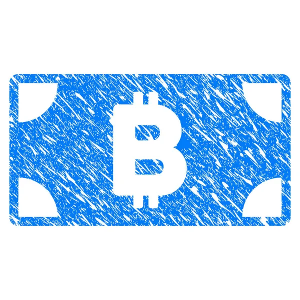 Bitcoin nakit banknot Grunge simgesi