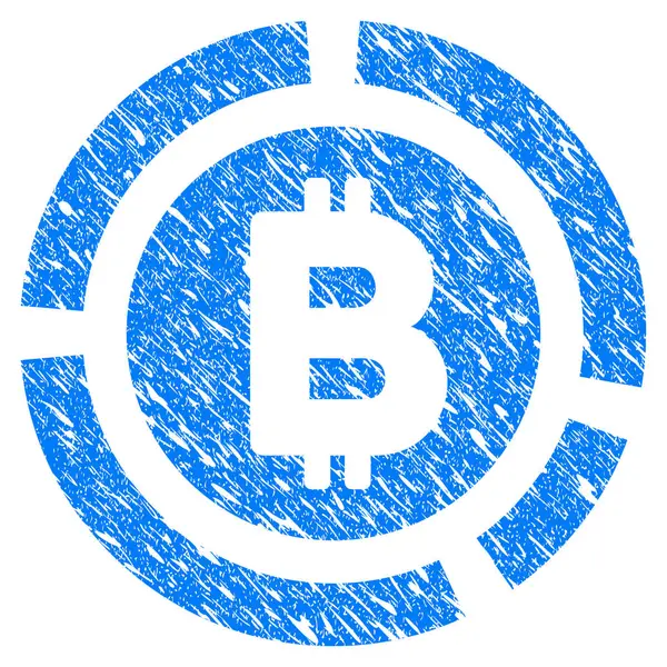 Bitcoin Grunge ikonjára — Stock Vector