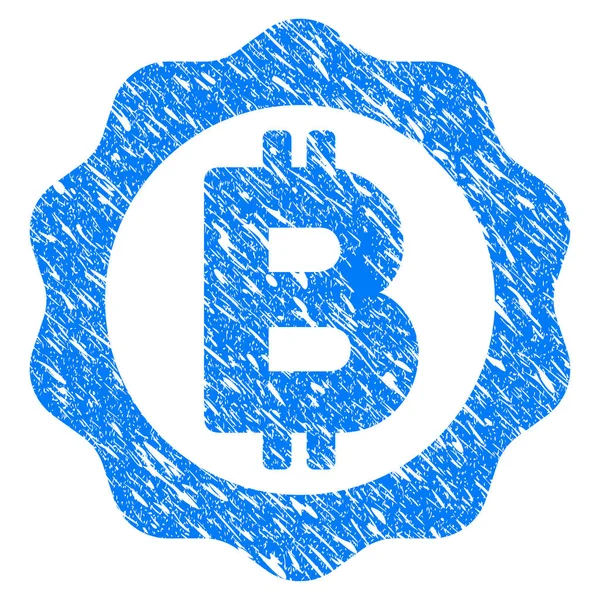 Bitcoin madalya mühür Grunge simgesi