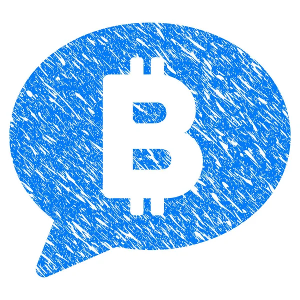 Bitcoin ileti balon Grunge simgesi