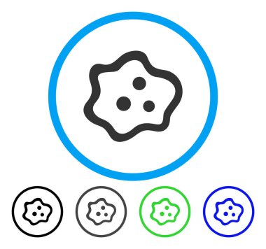 Amip yuvarlak vektör simgesi