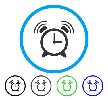 Çalar saat yüzük yuvarlak vektör simgesi