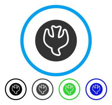 Düşen ruh yuvarlak vektör simgesi