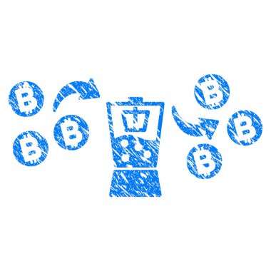 Bitcoin karıştırıcı Grunge simgesi
