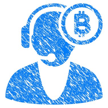 Bitcoin operatör Grunge simgesi